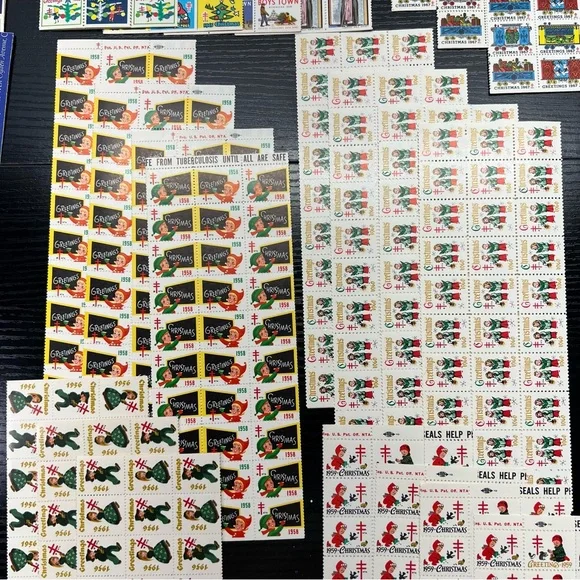 VINTAGE Christmas Easter Seals Stamps 50’s/60’s US Postal Unused 30+ Booklets